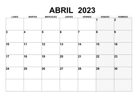 calendário de abril de 2023
